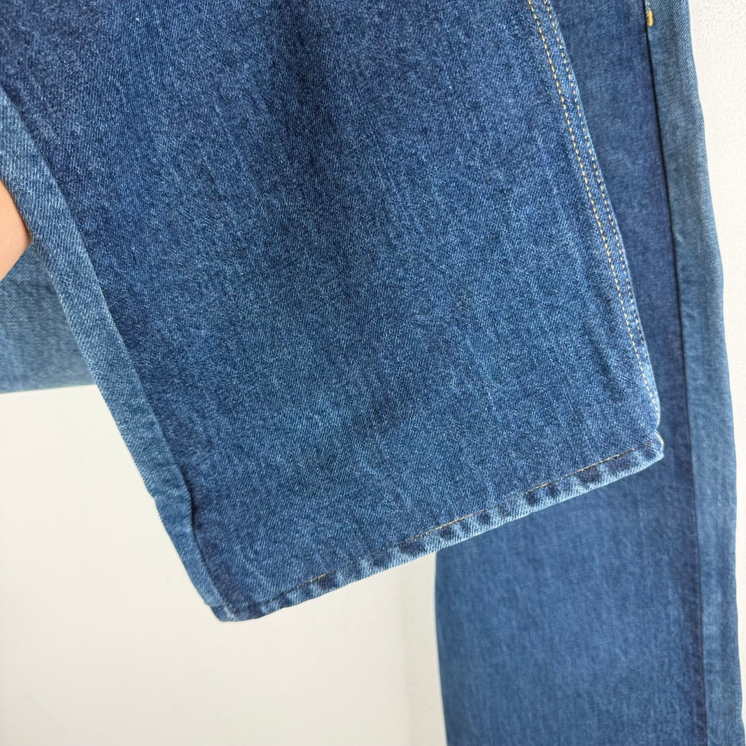 Margiela Blue Two Tone Contrast Stitch Denim Jeans