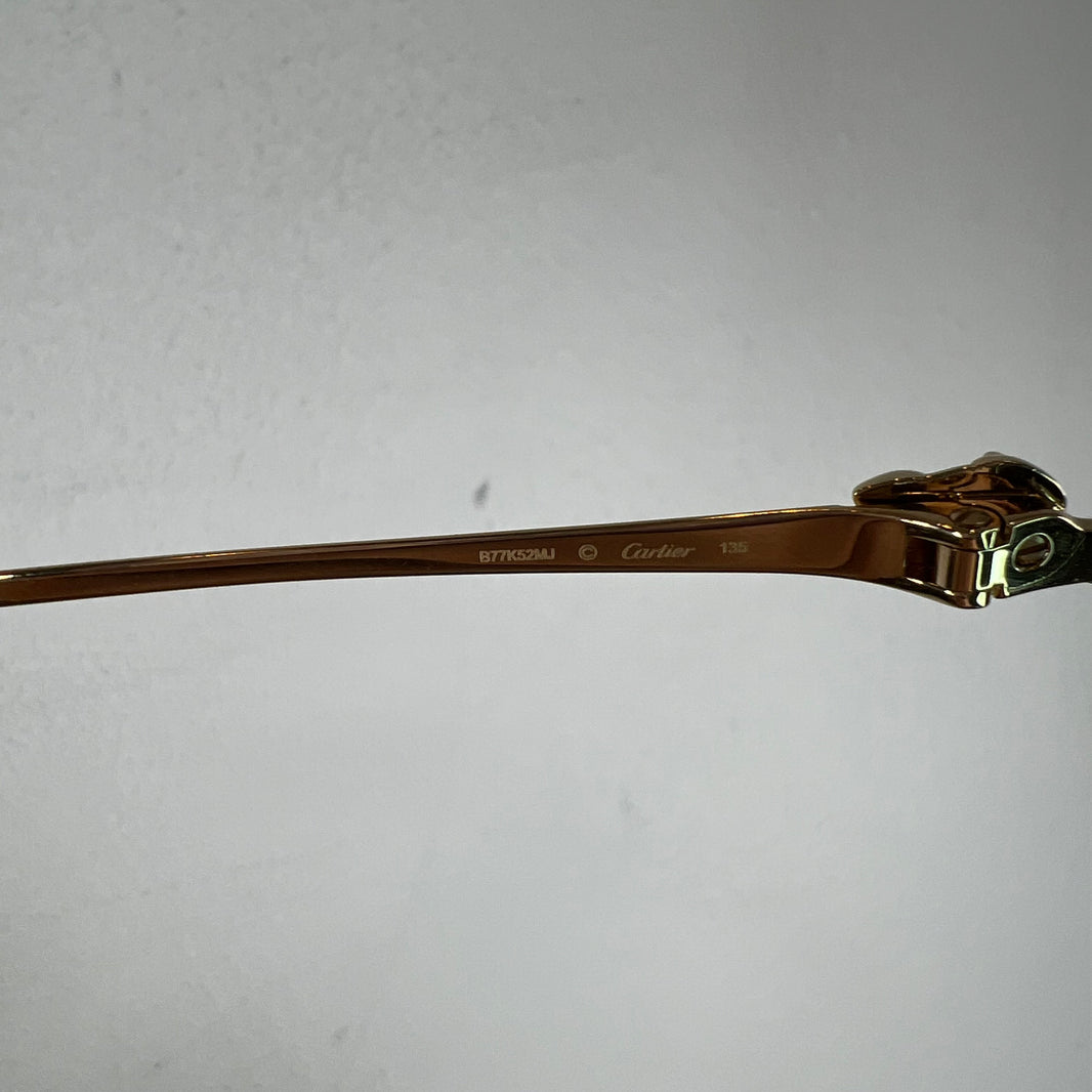Cartier CT0675S Gold Finish Metal Frame Sunglasses