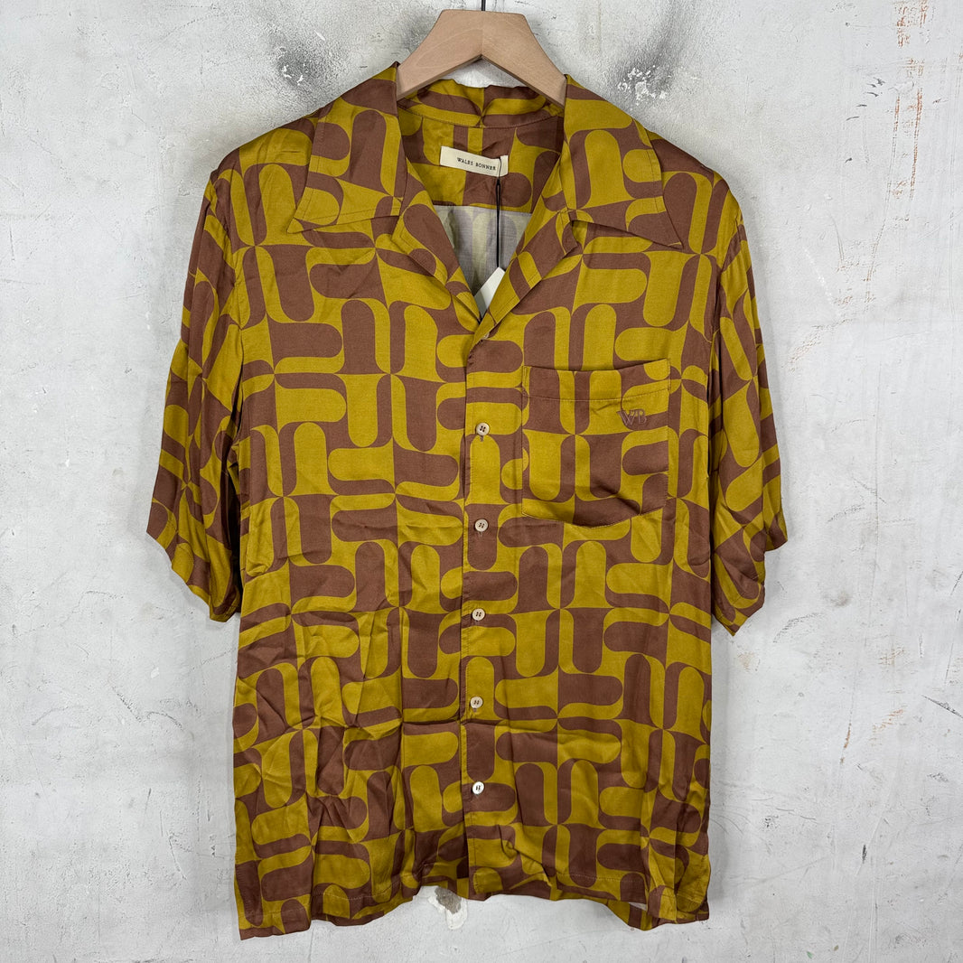 Wales Bonner Brown/Yellow Patterned Shirt