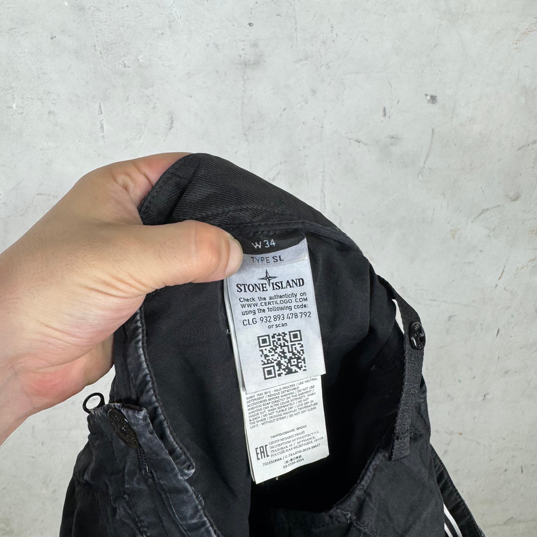 Stone Island Faded Black Cargo Pants