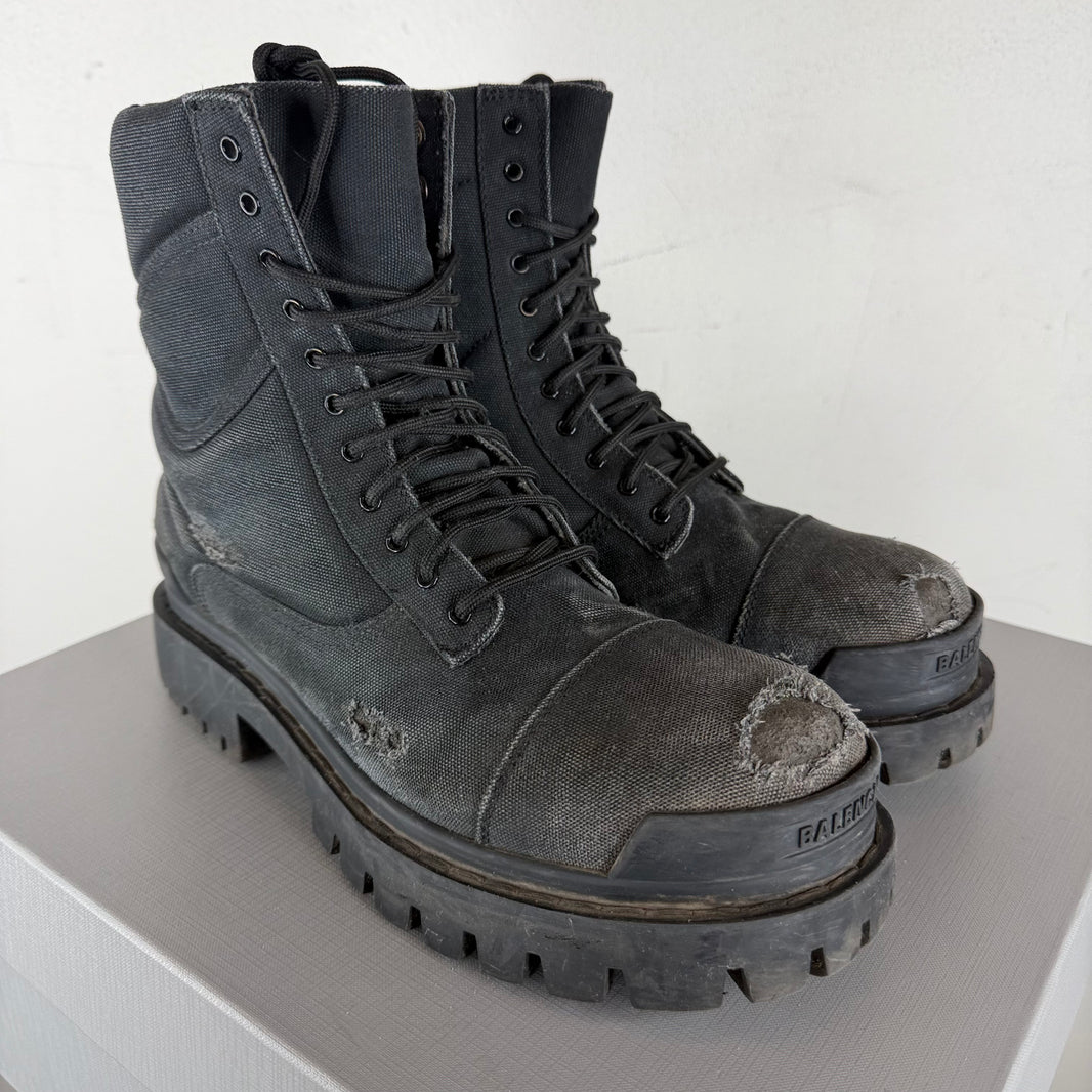 Balenciaga Canvas Strike Boots