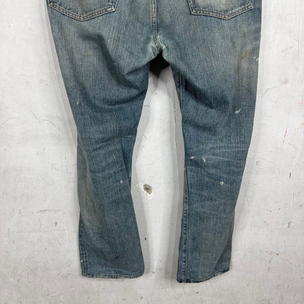 RRL Slim Narrow Lightwash Painter Jeans