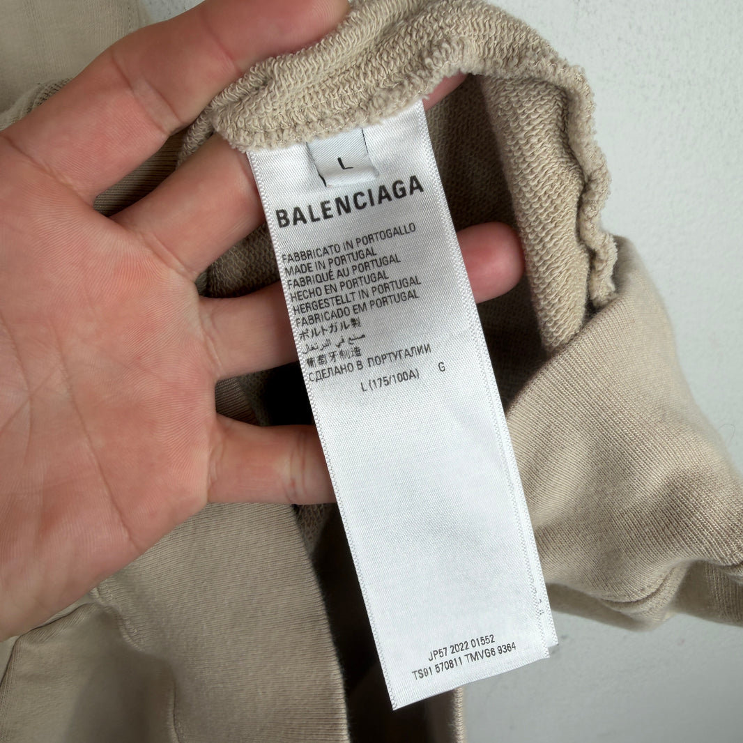 Balenciaga Beige BB Logo Hoodie