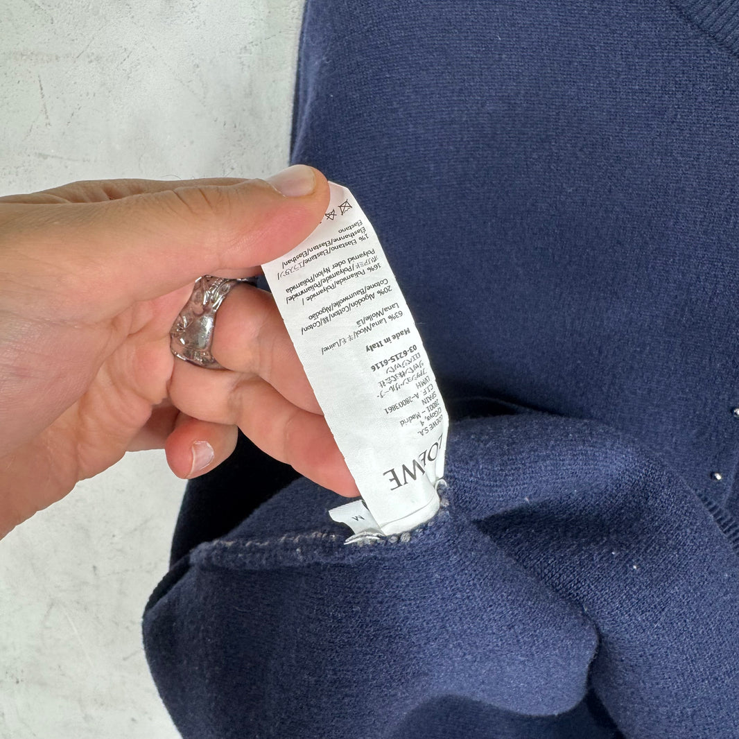Loewe Double Faced Wool Blend Runway Cardigan