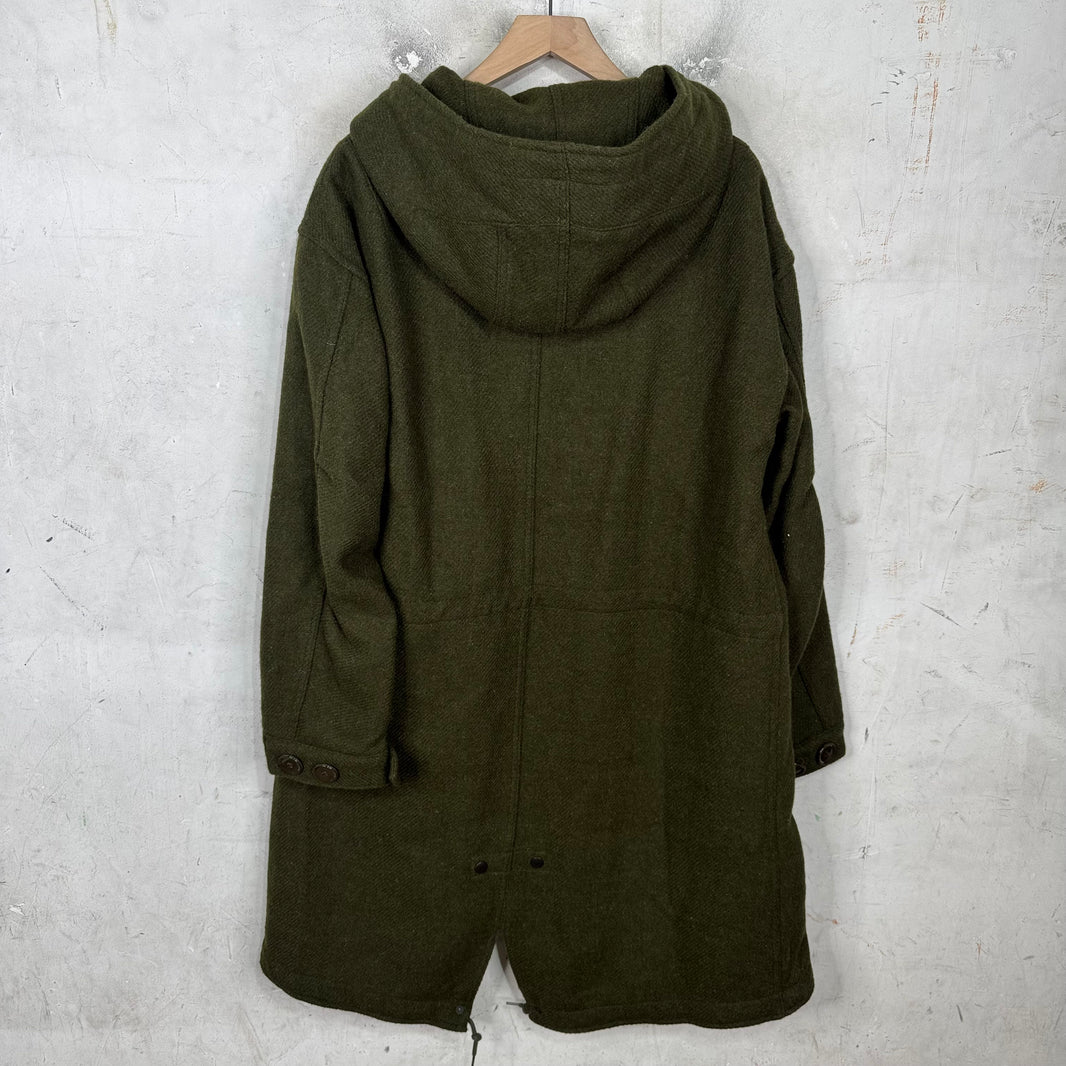 Beams x JCrew Wool Tweed Fishtail Parka