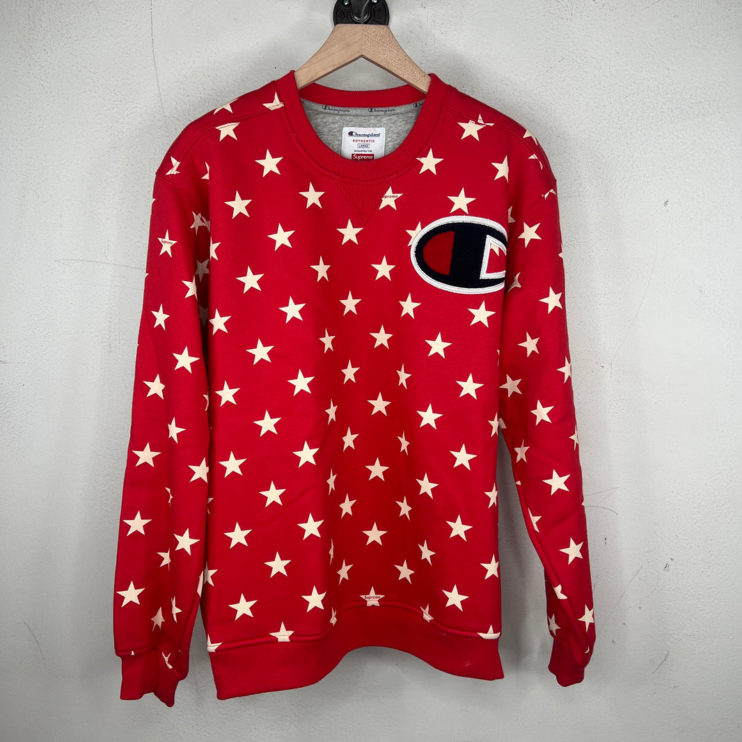 Supreme x Champion Red Stars Crewneck