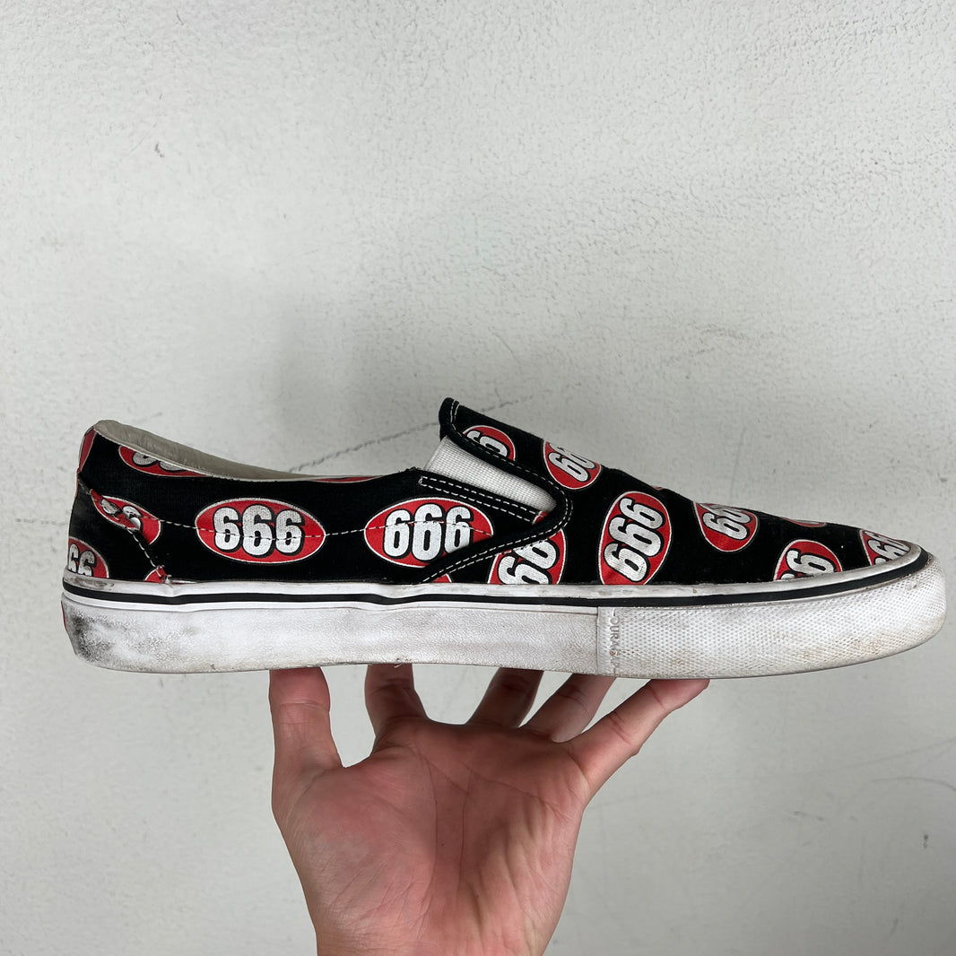 Supreme Vans Black 666 Slip On Sneakers