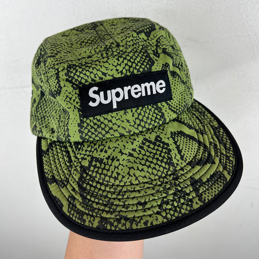 Supreme Green Snakeskin 5-Panel Hat