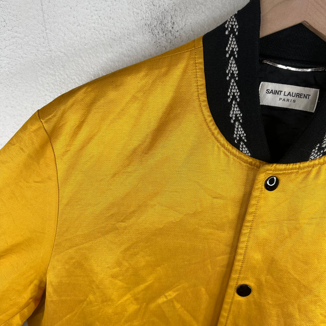 Saint Laurent Yellow Embroidered Teddy Jacket