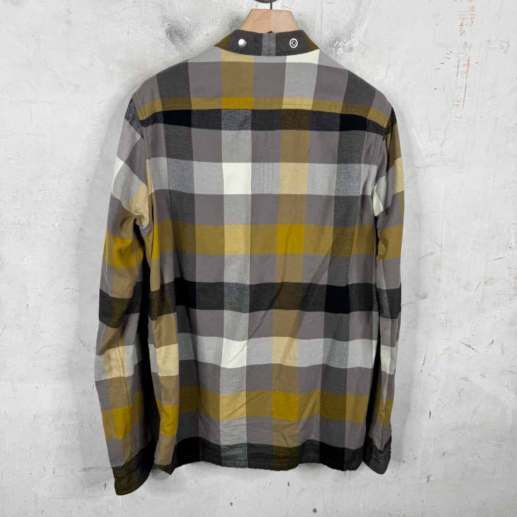 Rick Owens Fogachine Plaid Snap Flannel