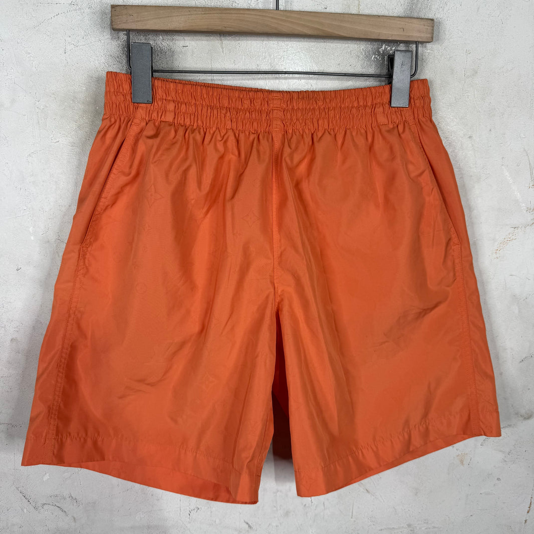 Louis Vuitton Orange Monogram Swim Trunks