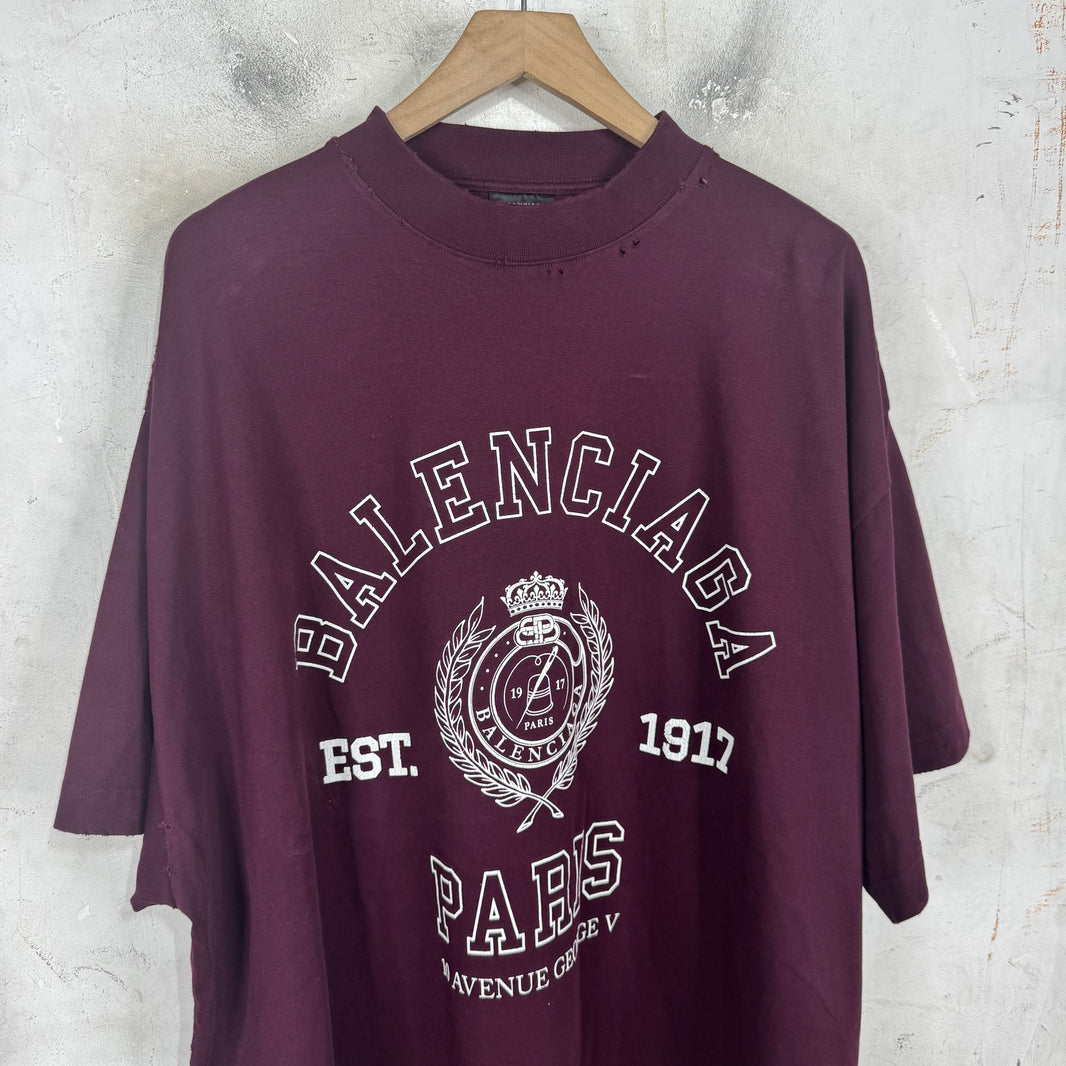 Balenciaga Collegiate Logo T-Shirt