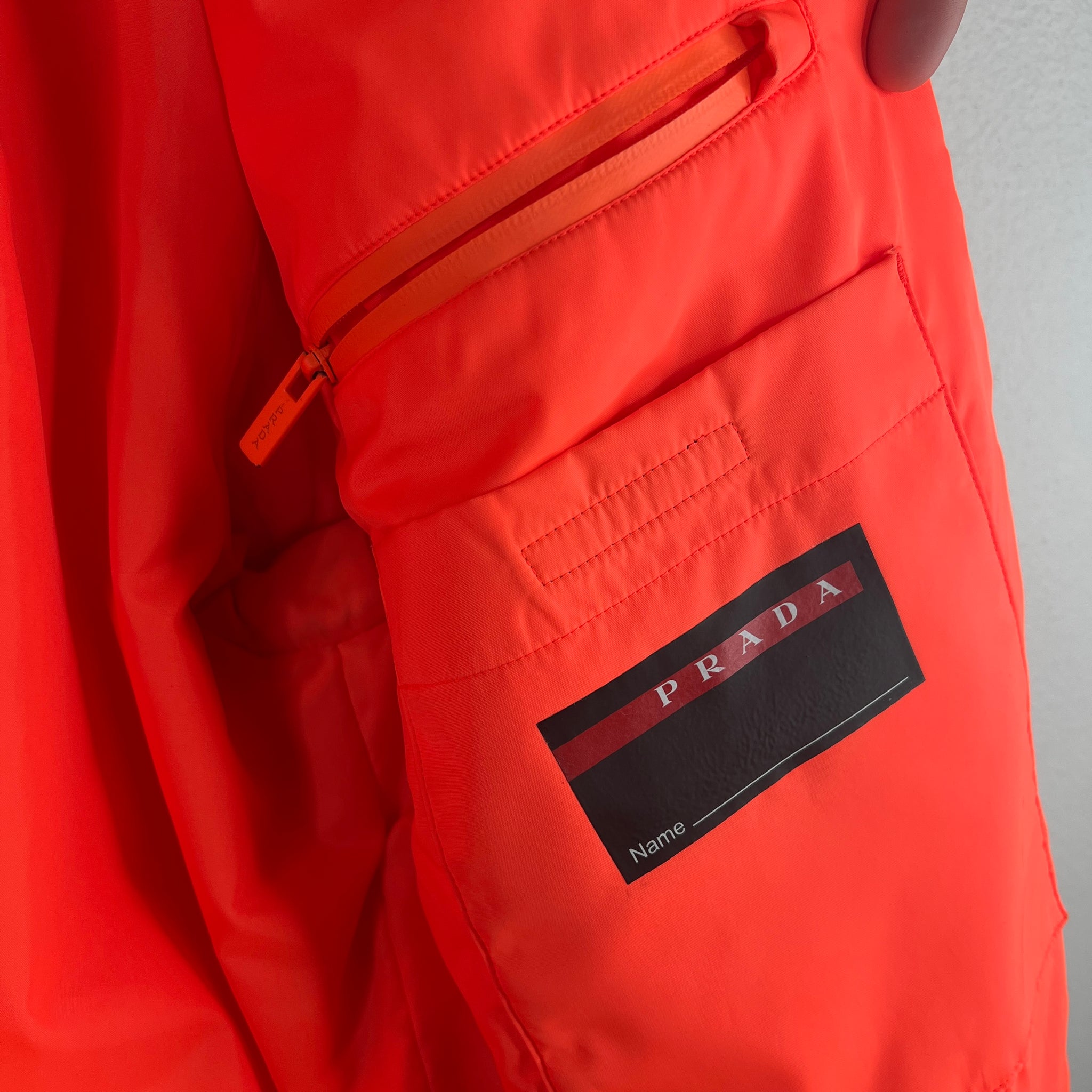 Prada Linea Rossa Orange Technical Padded Jacket