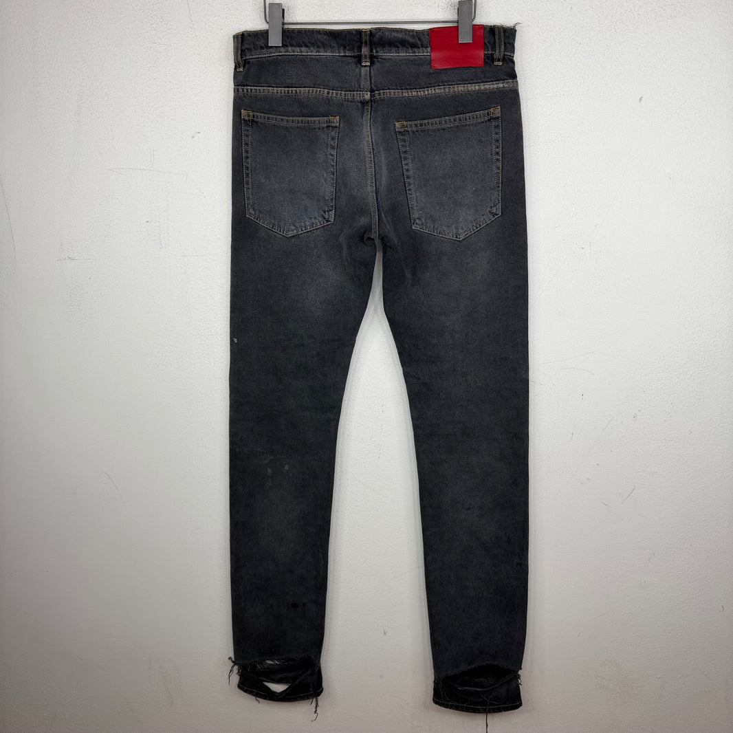 424 Black Distressed Skinny Jeans