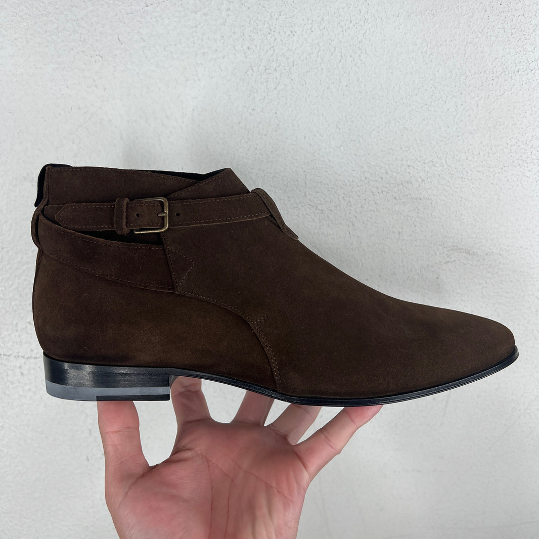 Saint Laurent Brown Jodphur Suede Boots