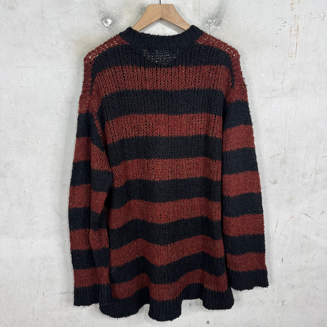 Junya Watanabe Brown/Black Striped Sweater