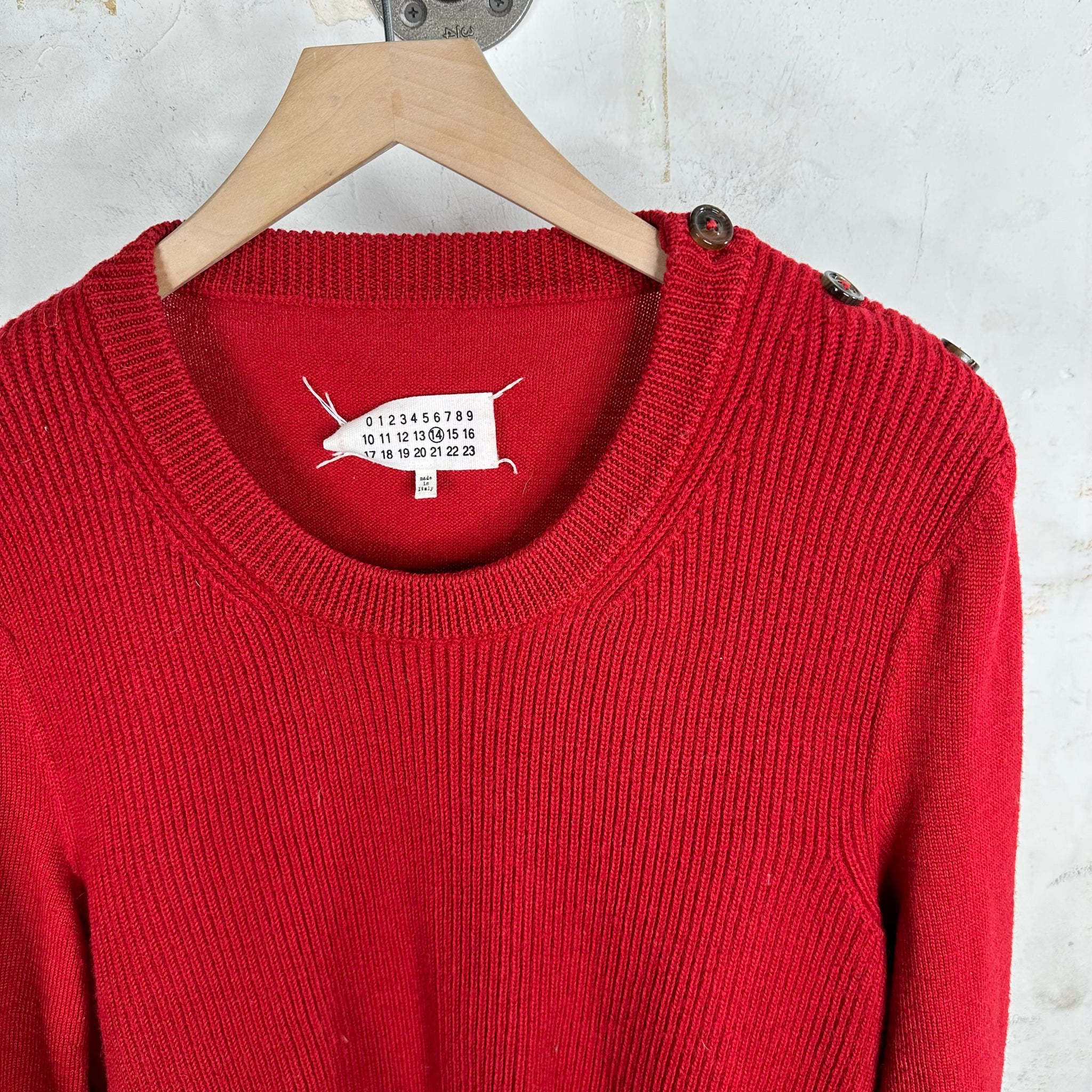 Margiela Red Knit Sweater