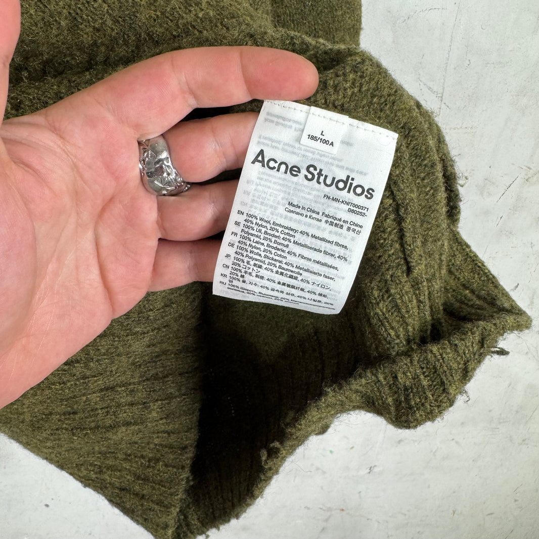 Acne Studios Wool Gold Logo Sweater