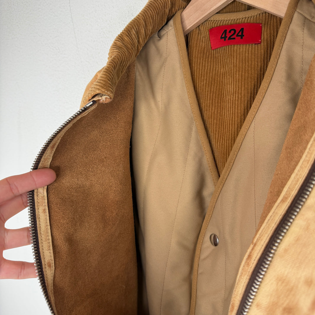 424 Leather Work Chore Jacket