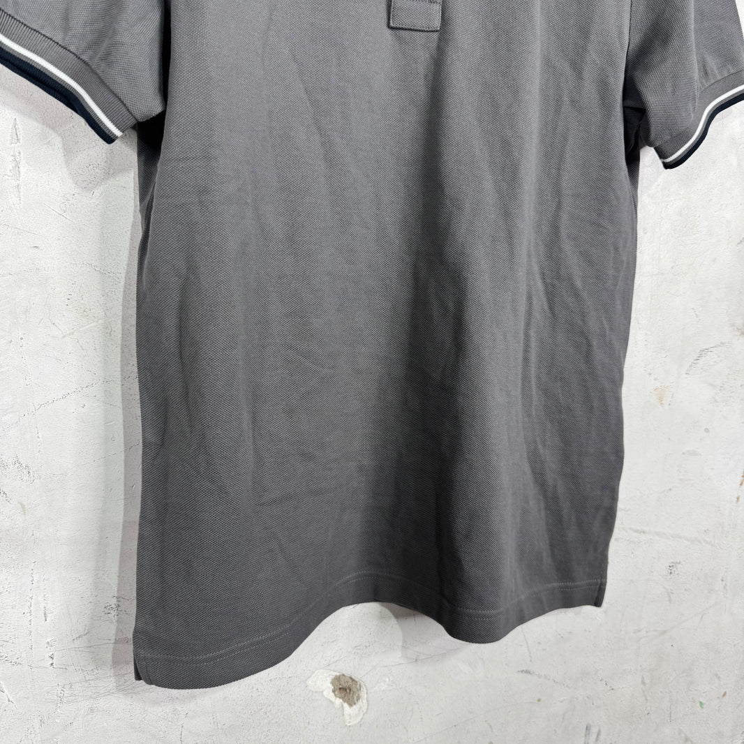 Prada Striped Cuff Tab Polo