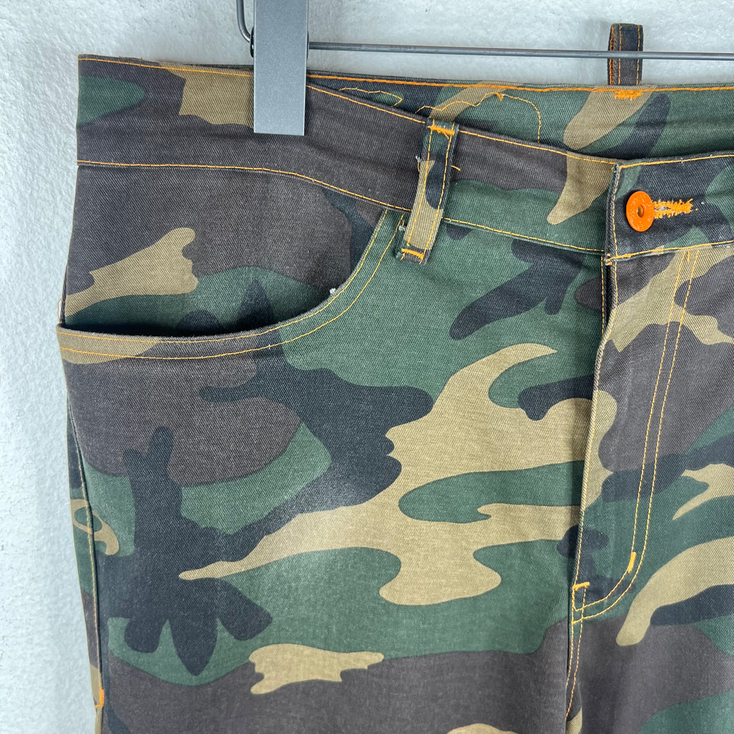Endless Denim Camo Spellout Trousers