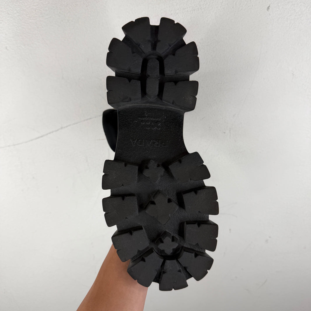 Prada Monolith Cargo Combat Boots