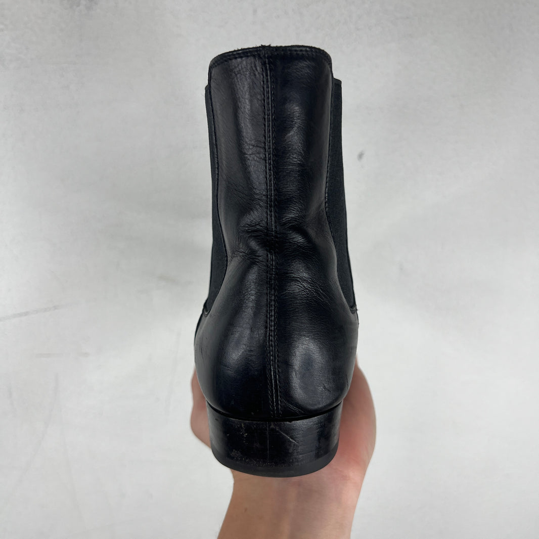 Saint Laurent Black Wyatt Chelsea Boots