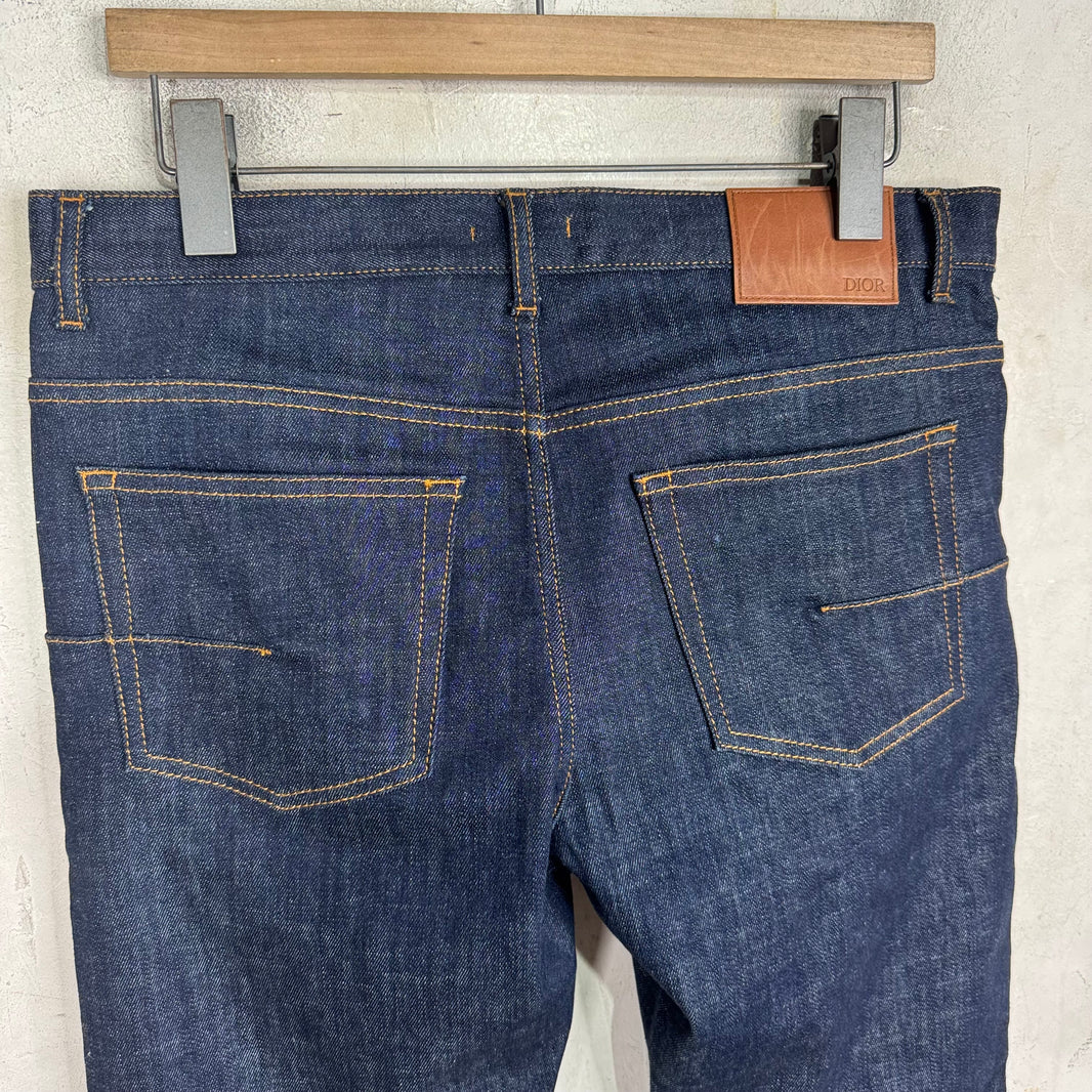Dior Oblique Monogram Cuffed Jeans