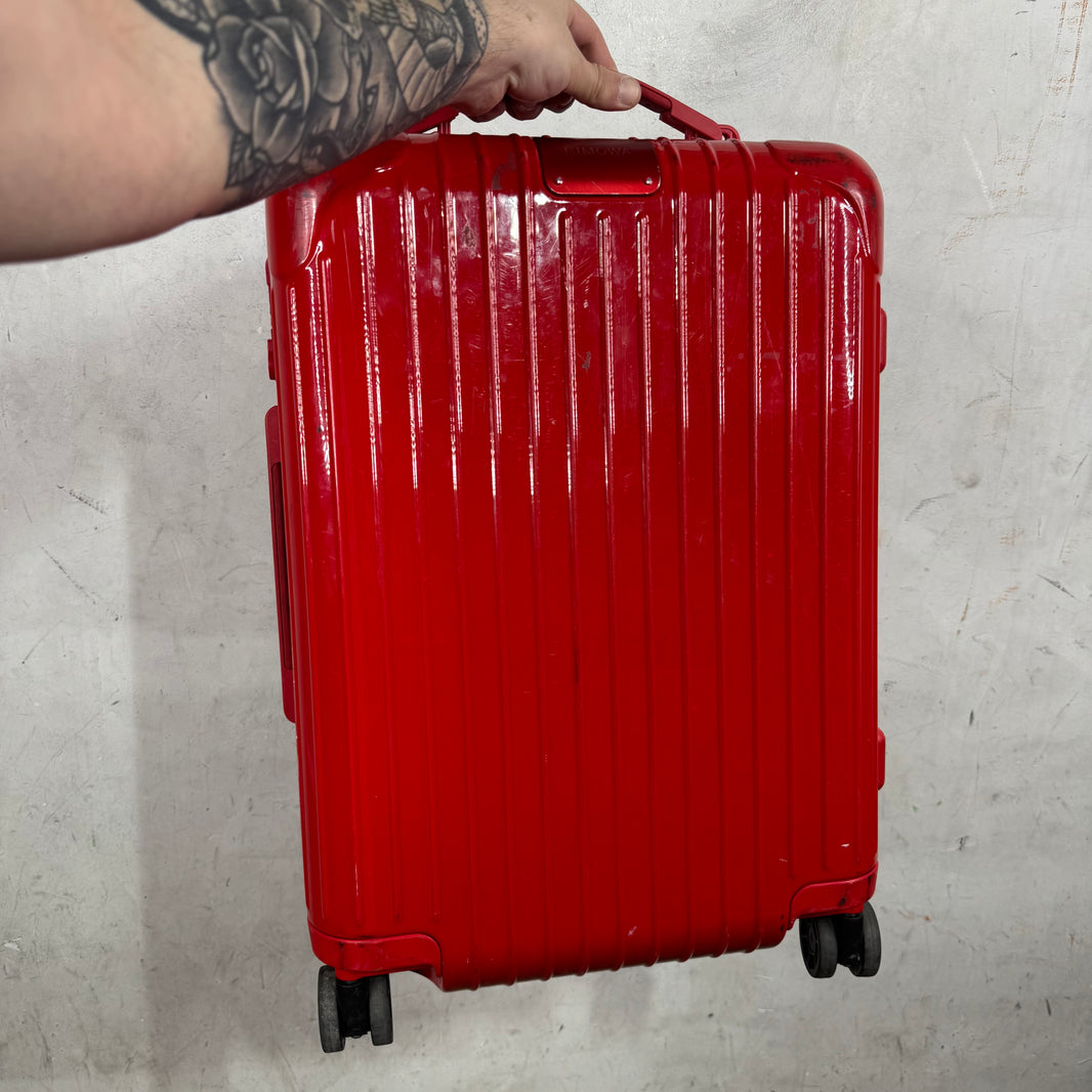 Rimowa Red Essential Cabin Carry On Suitcase