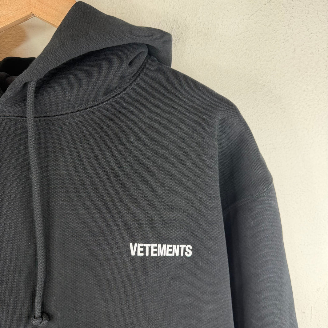 Vetements Black Logo Hoodie