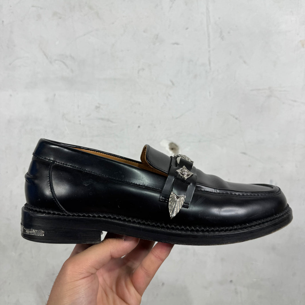 Toga Virilis Silver Embellished Loafers