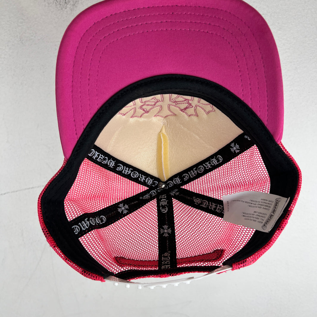 Chrome Hearts Pink Cemetery Triple Cross Hat