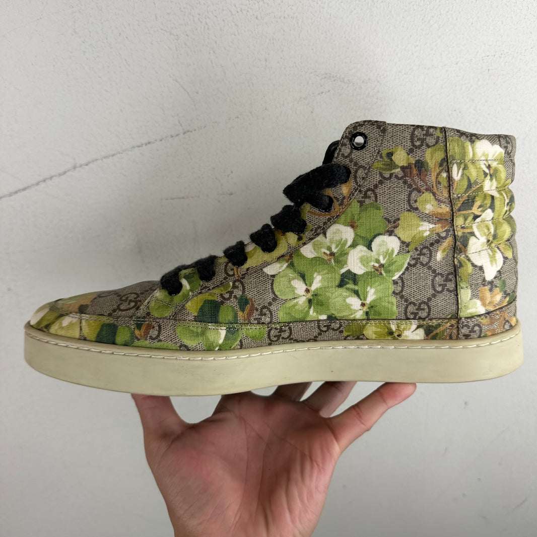 Gucci Floral Monogram Hi Top Sneakers