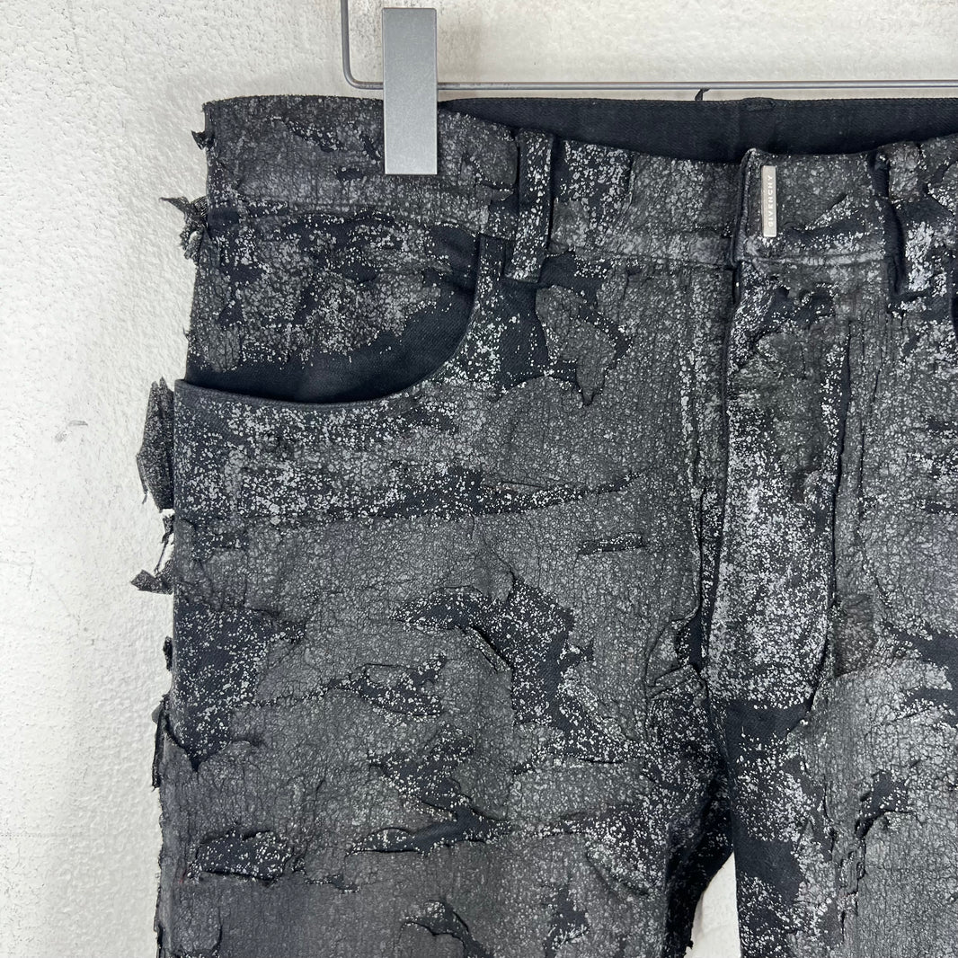 Givenchy Cracked Denim Jeans