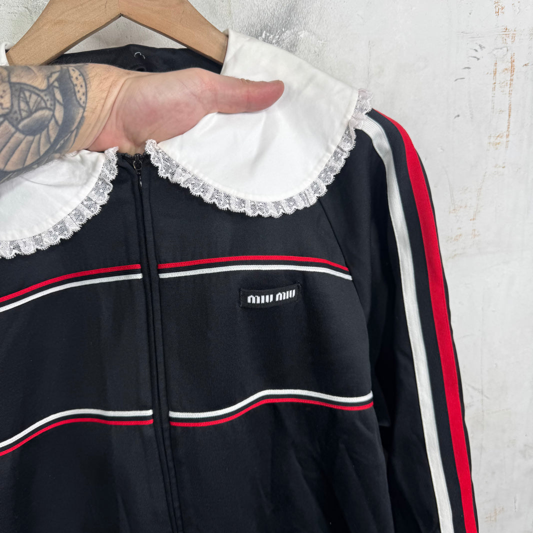 Miu Miu Ruffled Collar Track Jacket
