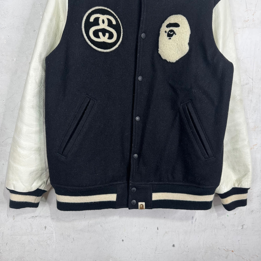 Bape x Stussy Varsity Jacket