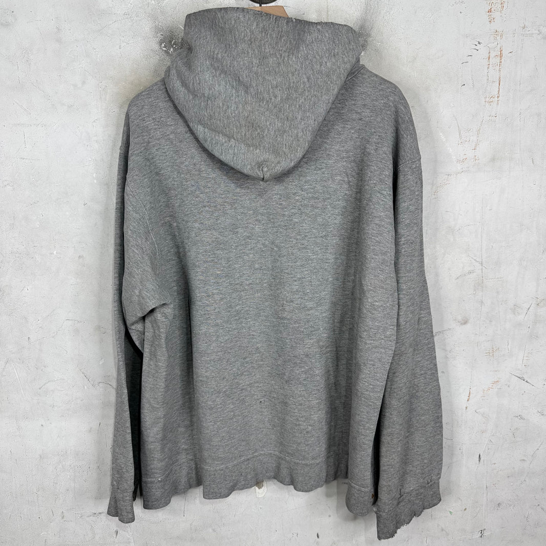 Vintage Grey Smoked Center Swoosh Hoodie