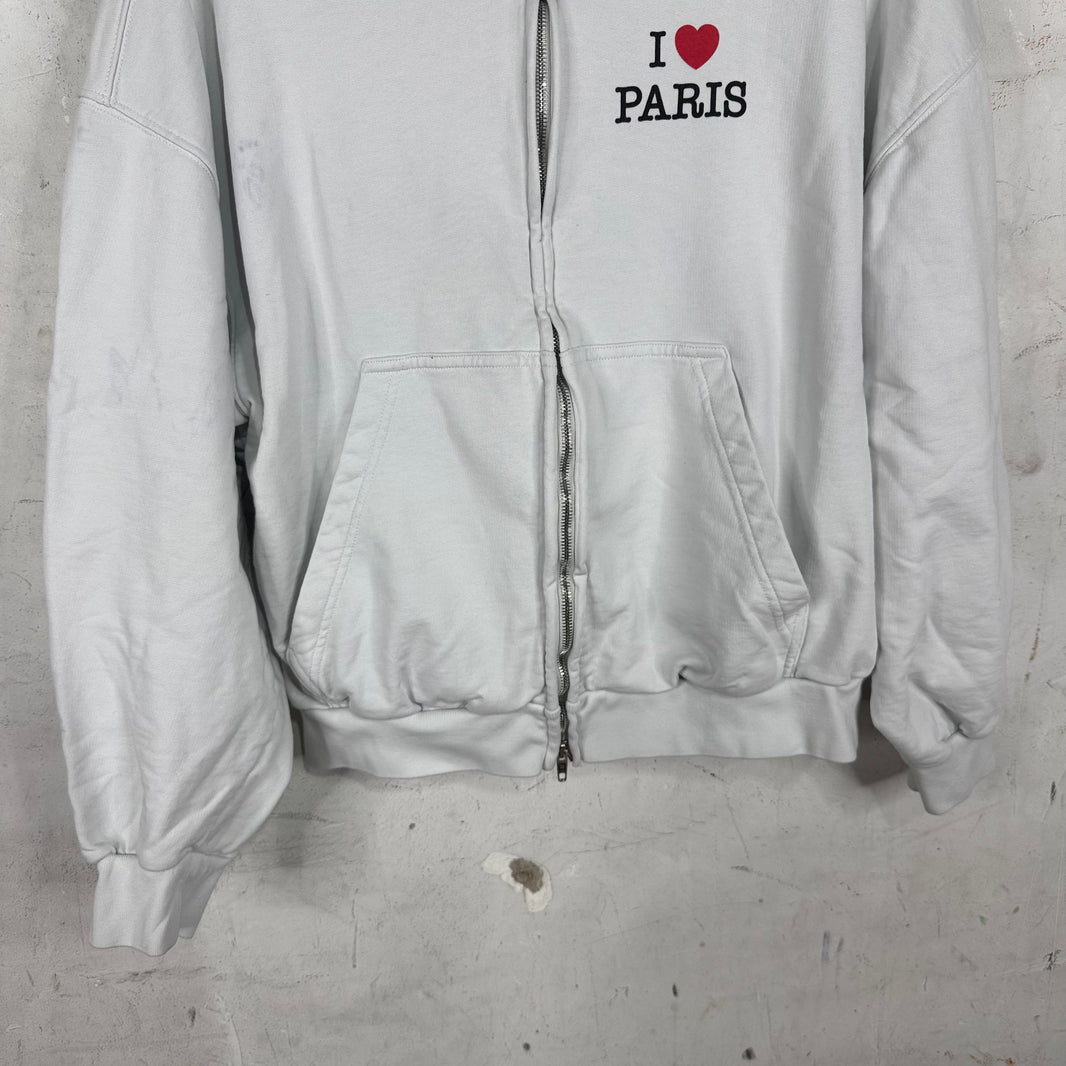 Balenciaga I Heart Paris Zip Hoodie