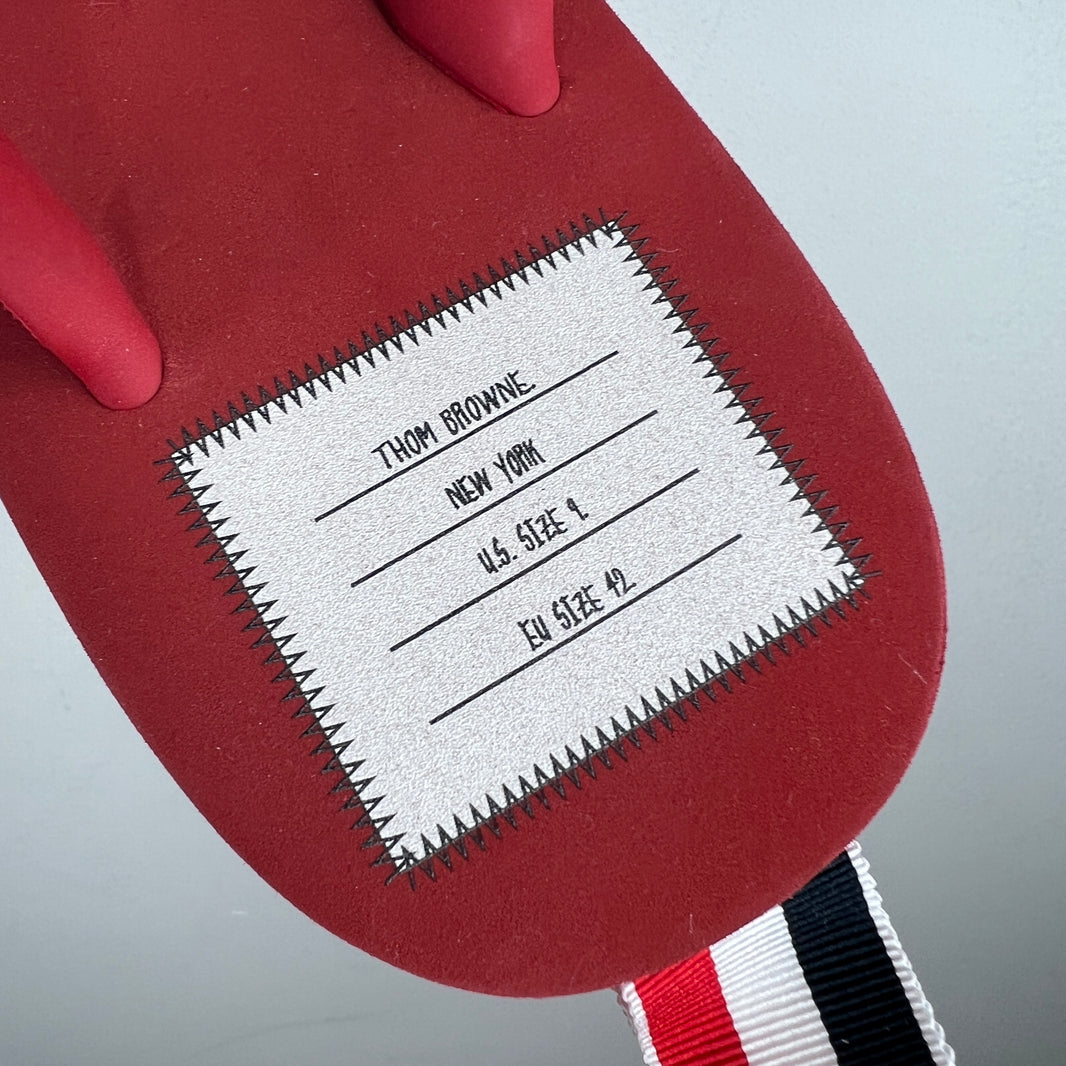 Thom Browne Red Flip Flop Sandals