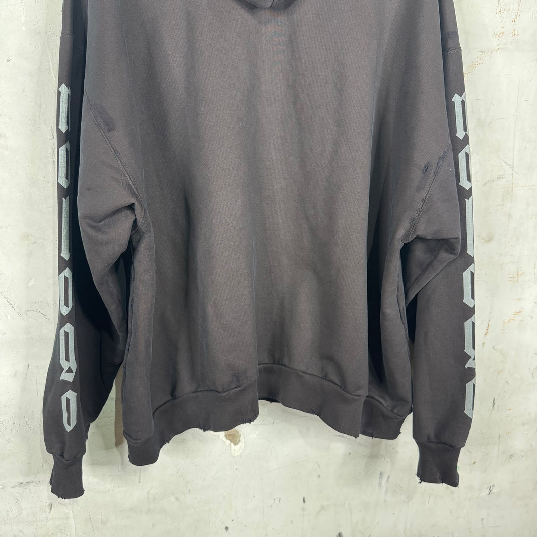 Balenciaga Distressed No Logo Hoodie