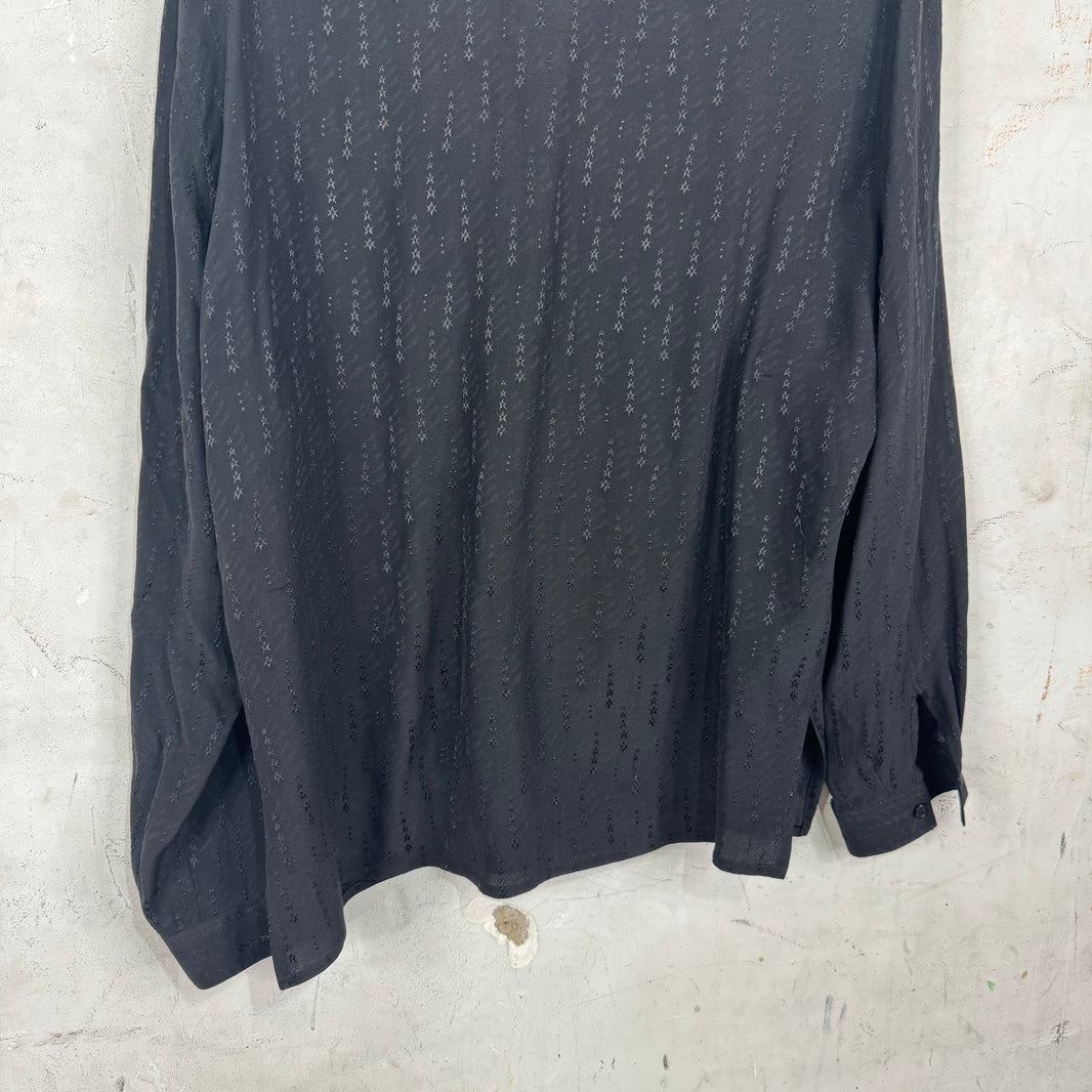 Saint Laurent Silk Stars Collarless Shirt