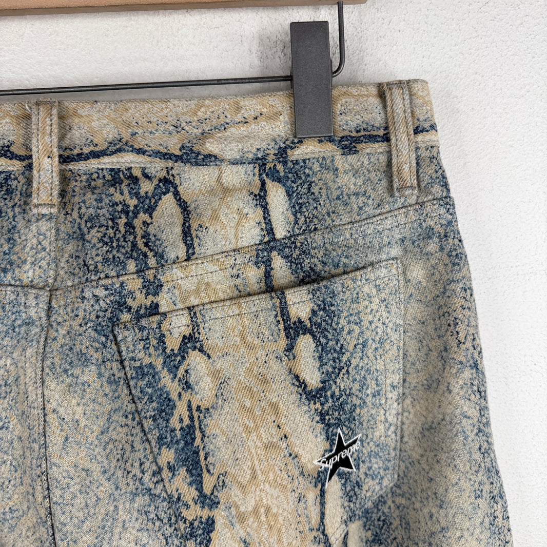 Supreme Snake Skin Denim Jeans