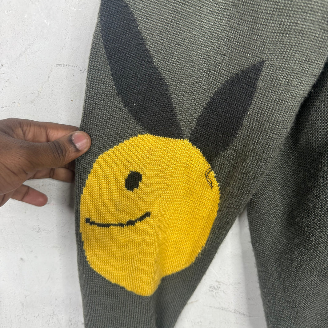 Kapital Green Bunny Smiley Cardigan