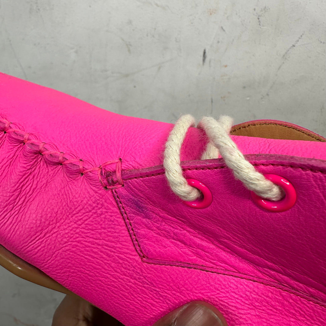 Loewe Pink Laced Moccasins