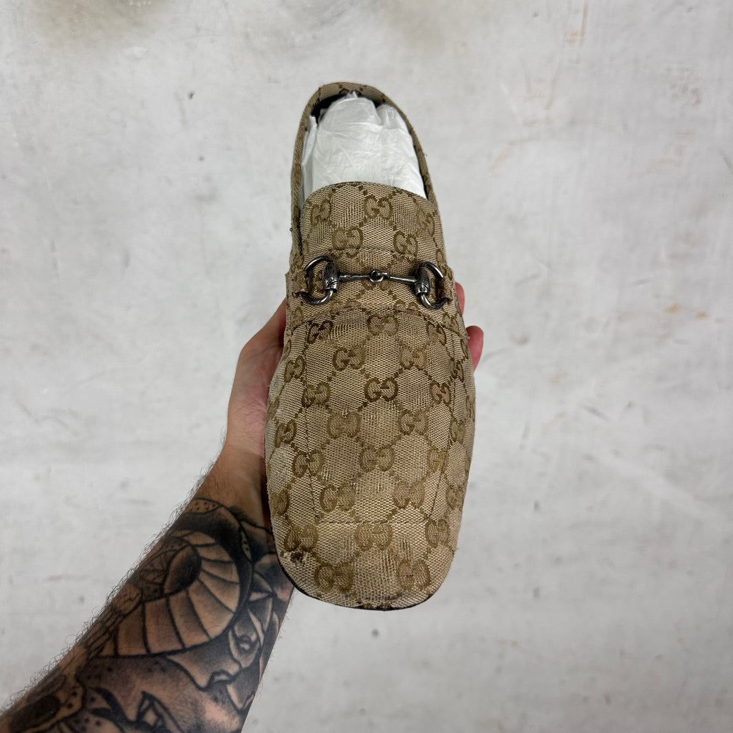 Gucci Canvas Monogram Ragazzo Mules