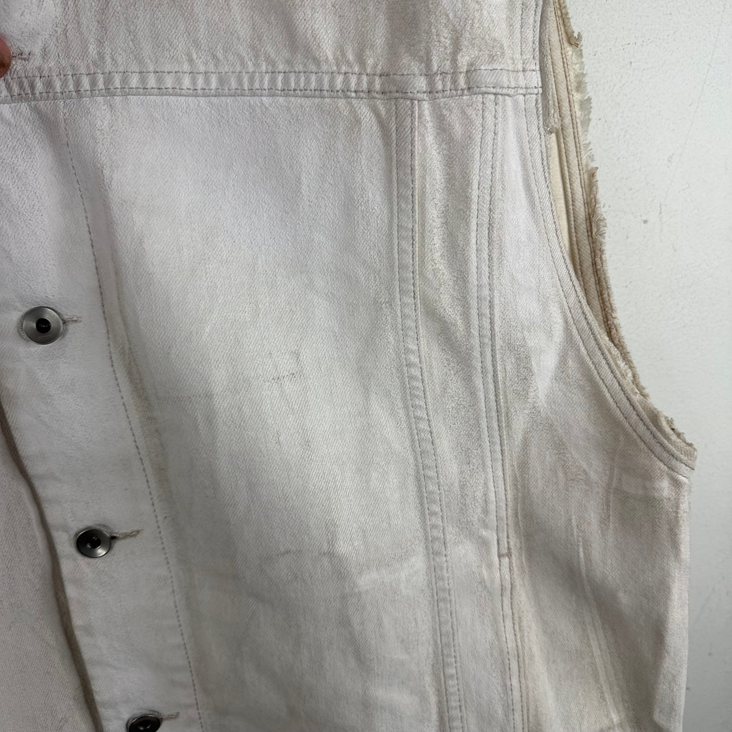 DRKSHDW White Wax Denim Vest