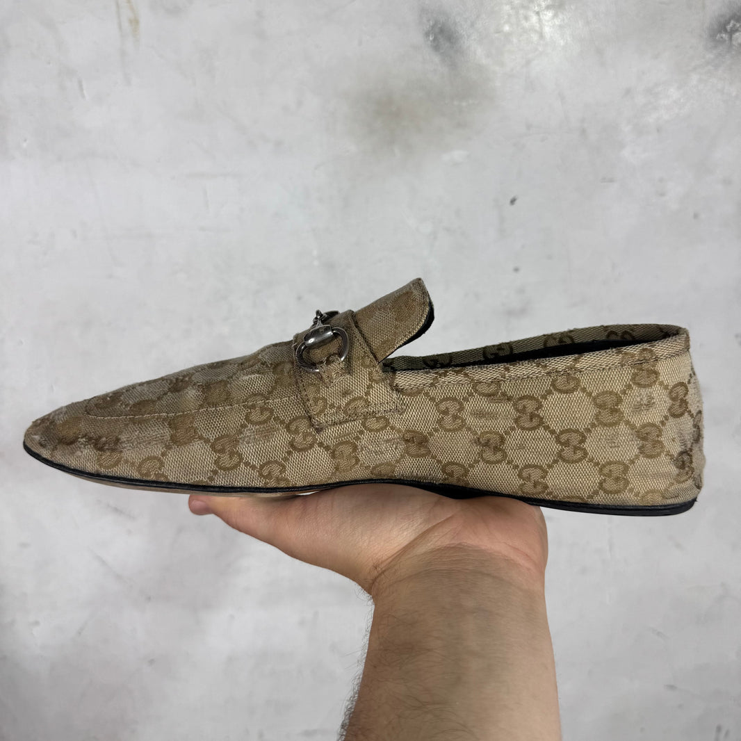 Gucci Canvas Monogram Raggazo Mules
