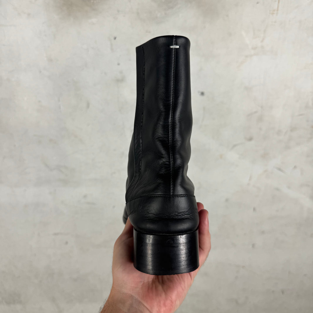 Margiela Leather Tabi Heeled Boots