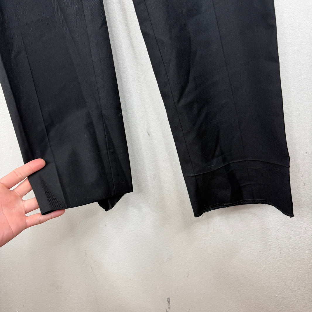 Prada Contrast Stitch Belted Trousers