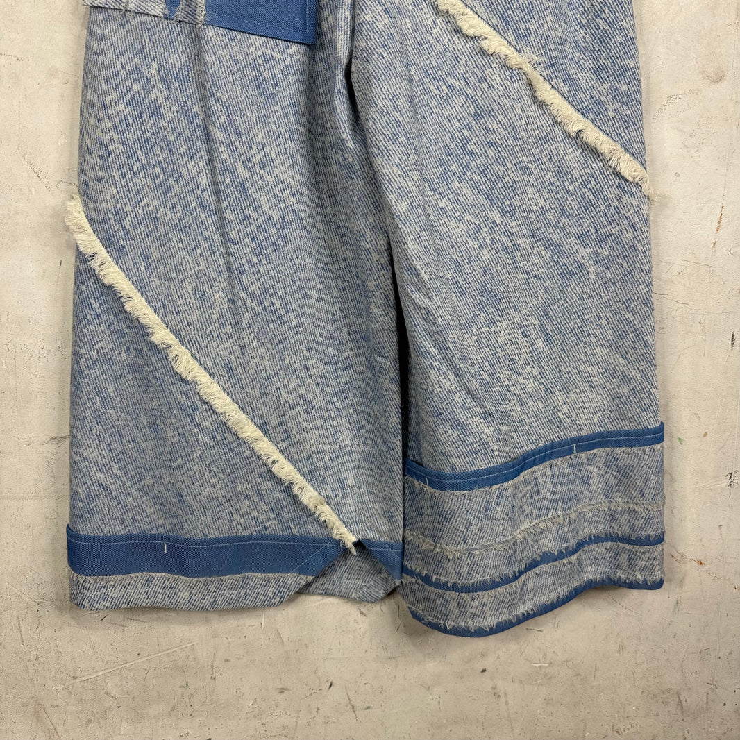 Issey Miyake Sample Frayed Seam Wide Leg Pants
